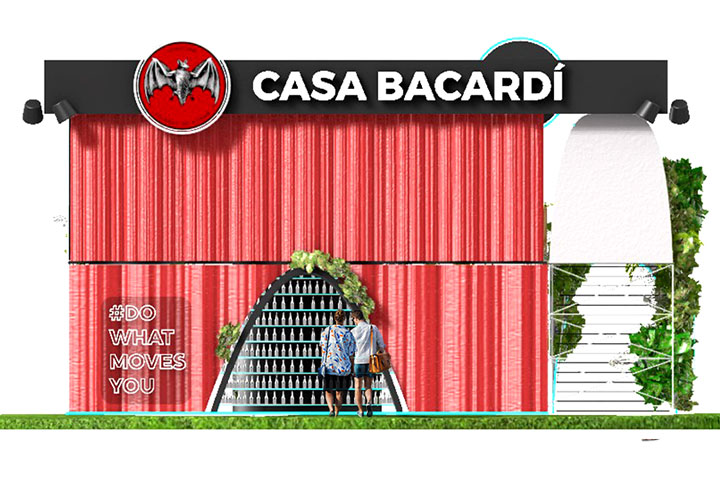 Activación Bacardí vista posterior